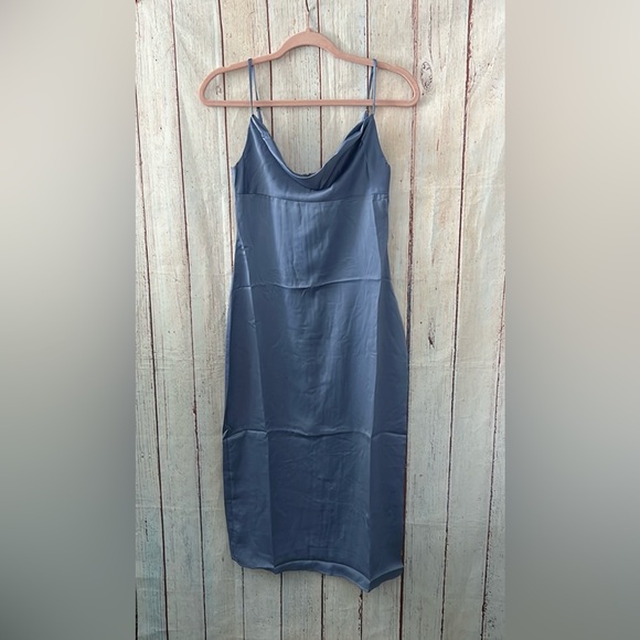 NWT WeWoreWhat Satin Charmeuse Cowl Neck Midi Dress - Picture 4 of 12